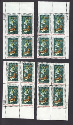 Set of 4 US STAMP Scott# 1386 BLOCK of 4 1969 6c American Painting SEE NOTE - Image 1 of 2