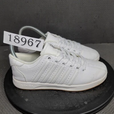 K-Swiss Scout Zapatos Juveniles Talla 3 Blanco Parte Superior Baja Tenis Entrenadores Foto 1 de 4