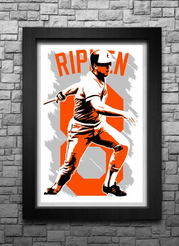CAL RIPKEN JR. art print/poster BALTIMORE ORIOLES FREE S&H! JERSEY Cover