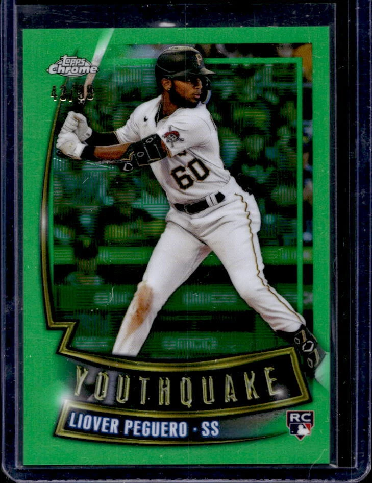 2023 Topps Chrome Liover Peguero Green Refractor Youthquake Rookie RC #43/99