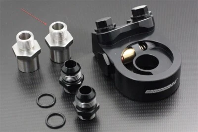 Adaptador de enfriador de aceite de bloque de aceite de motor CNC Autobahn88 con termostato AN-10 185F Foto 1 de 4