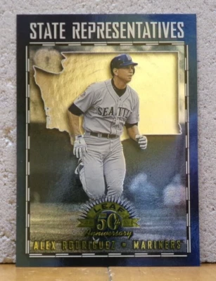 BASEBALL CARD ALEX RODRIGUEZ SEATTLE MARINERS STATE REPRESENTATIVES 3776 / 5000 - Image 1 of 2