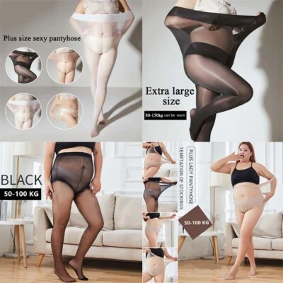 Damen-Seidenstrümpfe In Übergröße Unsichtbare Kratzfeste Lange Strümpfe_ / - Bild 1 von 3