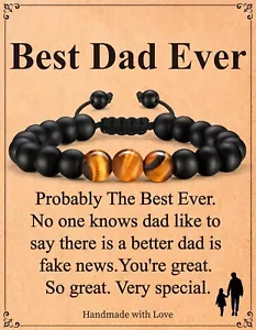 Natural Stone Bracelet for Dad, M MOOHAM Christmas Gifts for Men Bracelets - Picture 1 of 5