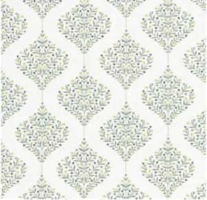 Sanderson Orchard Tree fabric remnant 1.2m - Gardenia Green - Picture 1 of 1