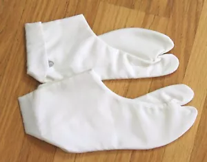 Vintage Tabi split toe slipper socks booties white Japanese for Geta sandals - Picture 1 of 3