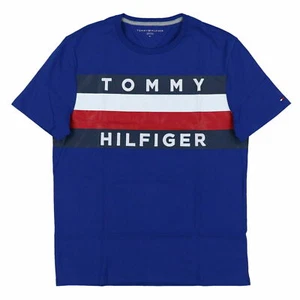 MEN'S TOMMY HILFIGER PORTER T-SHIRT BLUE RED WHITE NAVY FLAG SPELL OUT S - Picture 1 of 3