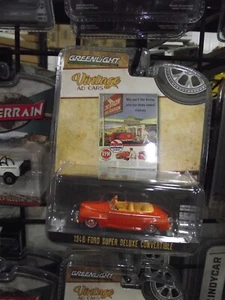 Greenlight 1/64 Vintage ads 1948 ford super deluxe convertible orange NIB - Picture 1 of 1