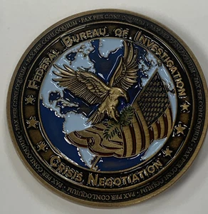 FBI Philadelphia Division Crisis Negotiation Negotiator Challenge Coin Bronze - Picture 1 of 4