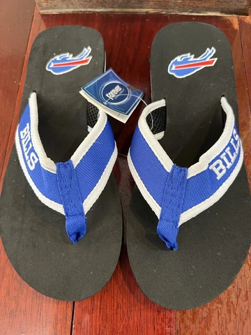 Buffalo Bills NFL contoured flip flops size Mens Small foco Sandels Cover