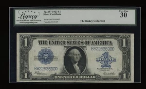 DBR 1923 $1 Silver Certificate Fr. 237 Legacy 30 Serial B82263690D - Picture 1 of 2