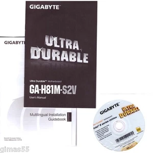 DRIVER CD + MANUALE x scheda madre main board GIGABYTE GA-H81M-S2V - Imagen 1 de 1