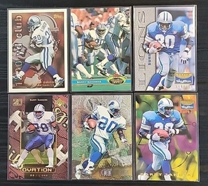 (6) BARRY SANDERS PREMIUM FOOTBALL Card Lot DETROIT LIONS 🔥🦁🏈 Hall Of Fame! - Picture 1 of 2