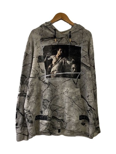 Felpa con cappuccio OFF WHITE S cotone GRIGIO modello all over