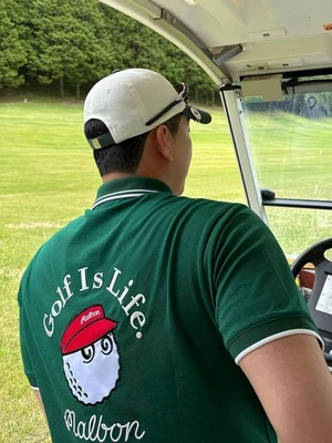 AUTÊNTICO Malb** Camiseta Polo Masculina Bordada Verão Golfe Manga Curta M-2XL - Imagem 1 de 4