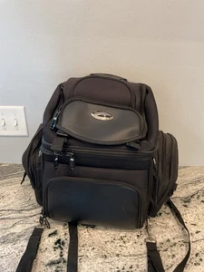 Saddlemen Sissy Bar Motorcycle Touring Bag Backpack Travel Luggage Rain Cover - Picture 1 of 16