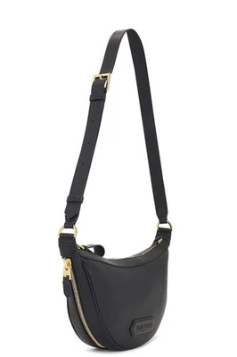 Bolso Bandolera Tom Ford Media Luna Cuero Granulado Negro $2690 Foto 1 de 4