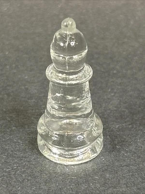 "Pieza de repuesto de ajedrez de vidrio Bishop - 1 transparente solamente - 1,75"" de alto" Foto 1 de 3