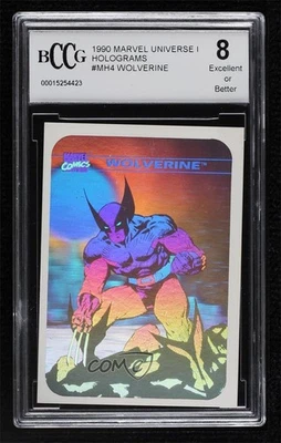 1990 Impel Marvel Universe Holograms Wolverine #MH4 BCCG 8 r9o - Image 1 of 3