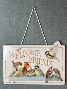 Placa de pared de cerámica Marjolein Bastin Welcome Friends de Hallmark 10,5"x6,5" - Imagen 1 de 12
