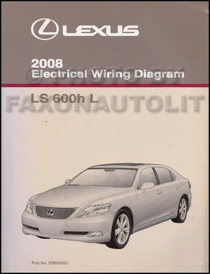2008 Lexus Ls 600hL Eléctrico Diagrama Manual Originales Con Color Páginas - Imagen 1 de 2