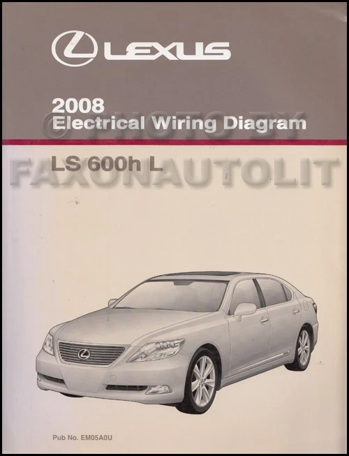 2008 Lexus Ls 600hL Eléctrico Diagrama Manual Originales Con Color Páginas - Imagen 1 de 2