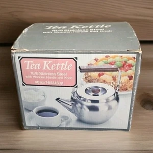 Edelstahl Teekanne Wasserkocher, Holzakzente, Skandinavisch/Mid Century Modern Neu in OVP - Bild 1 von 13
