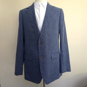 Blazer Bonobos Para Hombre 44L Calce Ajustado Espiga Lino Marzotto Italia A Medida - Imagen 1 de 24