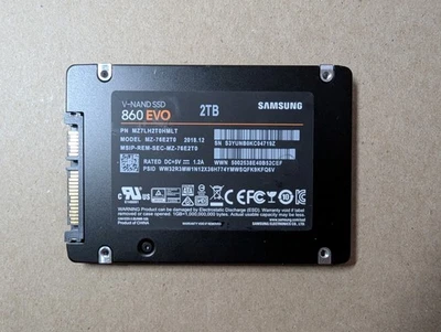 2TB SSD Samsung 860 EVO 2.5" SATA - 98% to 100% life remaining - 6 available - Imagen 1 de 2
