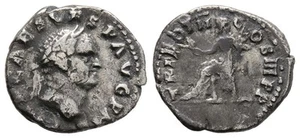 Roman Silver Denarius - Rome 69-79 AD - Vespasian - Pax - Picture 1 of 4
