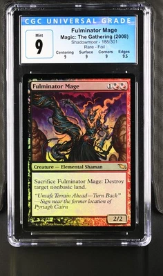 FULMINATOR MAGE Shadowmoor Foil Rare CGC 9 Q+ MTG [Nostalgium] - Image 1 of 2