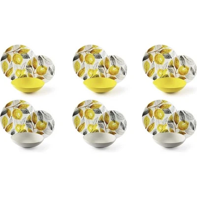 Excelsa Servizio Piatti 18 Pezzi Porcellana e ceramica lemon Grey cod.64915 - Immagine 1 di 3