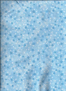New Blue Mini Stars 100% cotton flannel fabric by the quarter-yard - Picture 1 of 1