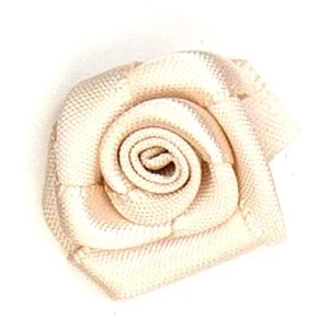 Stoffrosen Röschen Blümchen 12 Stück beige Ø 22 mm - Bild 1 von 1