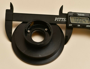 1" C-Mount & F-Mount Lens to 70mm/100mm Flange Adapter Anodized Aluminum