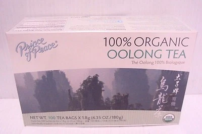 Prince Of Peace USDA 100% Organic Chinese Oolong Tea 100 Bags  Foto 1 de 4