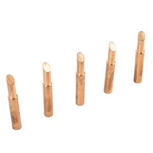 900M T 5C Soldering Iron Tips Pure Copper 5 Pack for Large Heat Welding - Picture 1 of 12