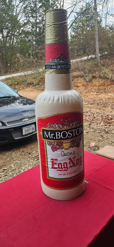 Inflatable Mr Boston Egg nog Bottle display - Image 1 of 3