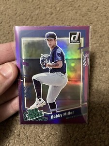 Bobby Miller 2023 Donruss Purple Foil Rated Prospect Card #41