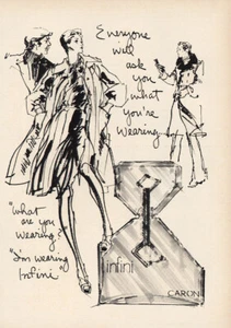 1973 Caron Infini: Everyone Will Ask Vintage Print Ad - Bild 1 von 1