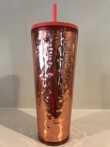 Starbucks  new 2019 Pink shiny  Heavy Duty 24 oz Cold Cup/ Straw Mug - Imagen 1 de 3