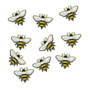 10 x Bee Kind Pin Badge Bumble Bee Gold Tone Metal Enamel Brooch Wholesale Lot - Picture 1 of 12