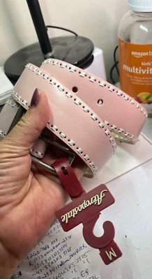 NUEVO CON ETIQUETA Aeropostale Cinturón Cuero Rosa Talla Mediana Foto 1 de 3