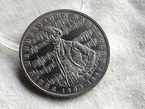 5 DM Sondermünze Felix Mendelssohn Bartholdy  1984 gelaufen - Bild 1 von 2