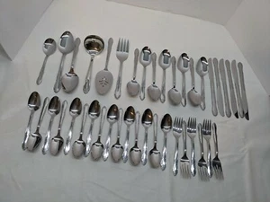 Oneidacraft Unknown Incomplete Oneida Stainless Flatware Set 40 Pieces - Picture 1 of 5