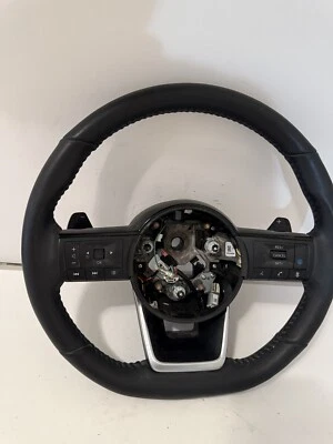 2022 NISSAN ROGUE FLAT BOTTOM STEERING WHEEL BLACK LEATHER OEM - Image 1 of 4