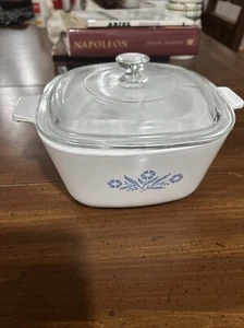 Vintage CorningWare BLUE CORNFLOWER 1.75 Quart P-1-3/4-B With Lid - Picture 1 of 5