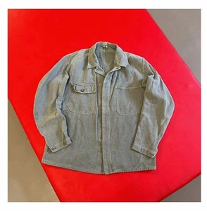 60s Faded Vintage French Distressed Workwear Chore Jacket - Picture 1 of 9