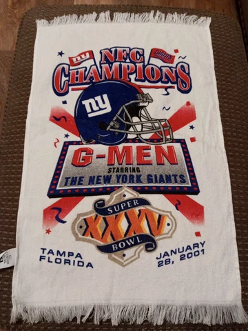 JAN 28 2001 NEW YORK GIANTS NFC CHAMPIONS G-MEN SUPER BOWL RALLY TOWEL Cover