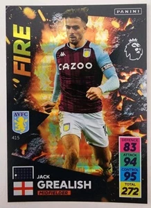 2021/22 Panini Adrenalyn XL EPL Jack Grealish Fire Foil Card Aston Villa #415 - Picture 1 of 1